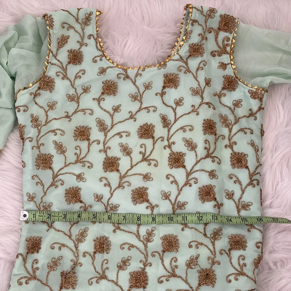 Mint Green Sharara - Picture 8 of 13